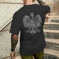 Polish Eagle Poland Coat Of Arms Polish Pride Retro Flag Men's T-shirt Back Print Gifts for Him