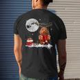 Poodle Christmas Tree Lights Pajama Dog Lover Santa Xmas Mens Back Print T-shirt Gifts for Him