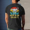 Pop Popsaurus Matching Family DinosaurRex Pop Pop Saurus Mens Back Print T-shirt Gifts for Him