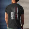 Post Office Patriotic Postal Worker American Flag V2 Mens Back Print T-shirt Gifts for Him