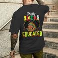 Pretty Black & Educated African American Black History Girls Men's T-shirt Back Print Gifts for Him