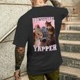 Professional Yapper Meme Screaming Cat Men's T-shirt Back Print Funny Gifts