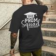 Prom Squad 2024 Graduation Prom Class Of 2024 Proud Grandpa Men's T-shirt Back Print Gifts for Him