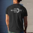 Proud Air Force Brat American Mens Back Print T-shirt Gifts for Him