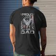 Proud Air Force Dad Military Family Fathers Day Mens Back Print T-shirt Gifts for Him