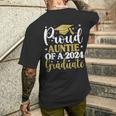 Proud Auntie Of A 2024 Graduate Graduation Matching Family Men's T-shirt Back Print Gifts for Him