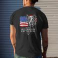 Proud Australian Cattle Dog Dad American Flag Patriotic Dog Mens Back Print T-shirt Gifts for Him