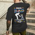 Proud Autism Dad Apparel Matching Autism Awareness Father Men's T-shirt Back Print Gifts for Him