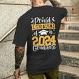 Proud Brother Of A Class Of 2024 Graduate Matching Family Men's T-shirt Back Print Gifts for Him