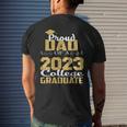 Proud Dad Of 2023 Graduate College Graduation Mens Back Print T-shirt Gifts for Him