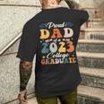 Proud Dad Of A 2023 Graduate Graduation Family Mens Back Print T-shirt Gifts for Him