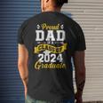 Proud Dad Of A Class Of 2024 Graduate Senior 2024 Graduation Men's T-shirt Back Print Gifts for Him