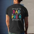 Proud Dad Father Pre-K Preschool Family Matching Graduation Mens Back Print T-shirt Gifts for Him