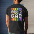 Proud Dad Lgb Dad Graphic Tees Pride Month Mens Back Print T-shirt Gifts for Him