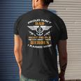 Proud Dad Navy Most People Never Meet Their Heroes Mens Back Print T-shirt Gifts for Him