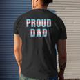 Proud Dad Trans Pride Flag Lgbtq Transgender Equality Mens Back Print T-shirt Gifts for Him