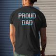 Proud Dad Transgender Trans Pride Flag Lgbt Fathers Day Mens Back Print T-shirt Gifts for Him