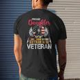 Proud Daughter Vietnam War Veteran American Flag Military Mens Back Print T-shirt Gifts for Him