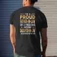 Proud Father In Law Of A Freaking Awesome Daughter In Law Essential Mens Back Print T-shirt Gifts for Him