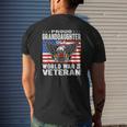 Proud Granddaughter Of A World War 2 Veteran Ww2 Family Zip Mens Back Print T-shirt Gifts for Him