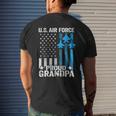 Proud Grandpa Us Air Force Mens Back Print T-shirt Gifts for Him