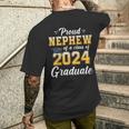 Proud Nephew Of A Class Of 2024 Graduate Senior Graduation Men's T-shirt Back Print Gifts for Him
