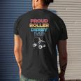 Proud Roller Derby Dad Pride Mens Back Print T-shirt Gifts for Him