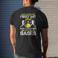Proud Softball Dad Father's Day Coach Sport Mens Back Print T-shirt Gifts for Him