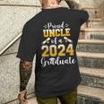 Proud Uncle Of A Class Of 2024 Graduate Senior Graduation Men's T-shirt Back Print Gifts for Him