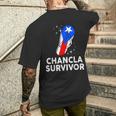 Puerto Rico Hispanic Heritage Month Chancla Survivor Rican Men's T-shirt Back Print Gifts for Him