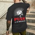 Punk Is My Religion I Punker & Anarchy Para Punk Rock Camiseta Hombre Estampado Espalda Regalos para él