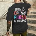 This Is My Purim Costume Jewish Happy Purim Men's T-shirt Back Print Gifts for Him
