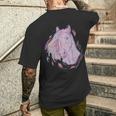 Purple Horse Painting Animal Art Equestrian Men's T-shirt Back Print Gifts for Him