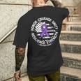 Purple Up For Military Kid Us Flag Cool Military Child Month Men's T-shirt Back Print Gifts for Him