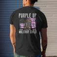 I Purple Up Month Of Military Child Kids Boots Us Flag Mens Back Print T-shirt Gifts for Him