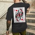 Queen Of Hearts Valentines Day Cool V-Day Couple Matching Men's T-shirt Back Print Gifts for Him