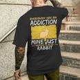 Rabbit Addiction Farm Animal Lover Men's T-shirt Back Print Gifts for Him