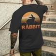 Rabbit Lover Vintage Retro Men's T-shirt Back Print Gifts for Him