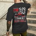 Race Car 10Th Birthday Boy Racing Flag 10 Years Old Pit Crew Men's T-shirt Back Print Gifts for Him