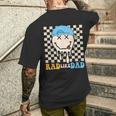 Rad Like Dad Hippie Face Check Dad Son Daughter Father's Day Men's T-shirt Back Print Gifts for Him