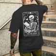 The Reader Tarot Skeleton Reading Men's T-shirt Back Print Gifts for Him