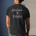 Real Men Do Pilates Yoga Workout Fitness Mens Back Print T-shirt Gifts for Him