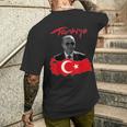 Recep Tayyip Erdogan Türkiye Flag T-Shirt mit Rückendruck Geschenke für Ihn