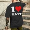 Red Heart I Love Matt Men's T-shirt Back Print Gifts for Him