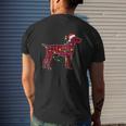 Red Plaid German Shorthaired Pointer Dog Christmas Mens Back Print T-shirt Gifts for Him