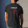 Red Plaid Uncle Moose Matching Family Christmas Pajama Mens Back Print T-shirt Gifts for Him