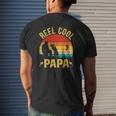 Reel Cool Papa Fishing Father's Day Mens Back Print T-shirt Gifts for Him