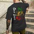 Reggae Rastafari Roots One Love Rastafarian Reggae Music Men's T-shirt Back Print Gifts for Him