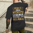 Rente 2024 Eine Echte Legende Verlässt Das Gelände Rentner T-Shirt mit Rückendruck Geschenke für Ihn