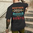 Rentner 2024 Legend Retirement For Grandpa T-Shirt mit Rückendruck Geschenke für Ihn